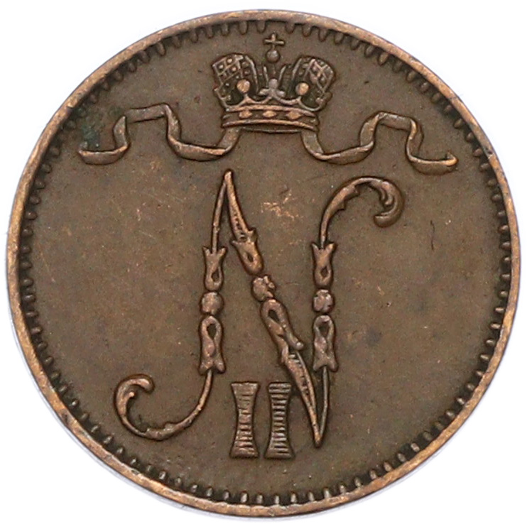 1 пенни 1902 года Русская Финляндия — Фото №2