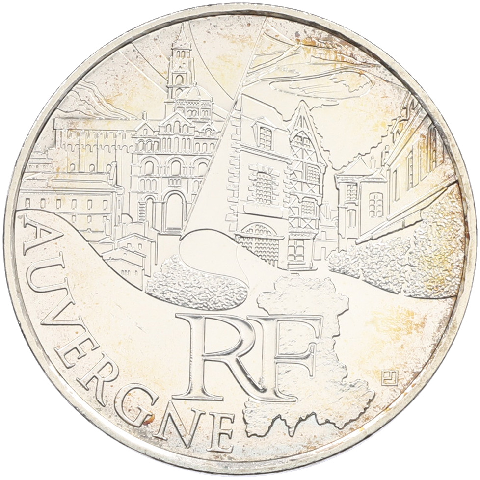 10 евро 2011 года Франция «Регионы Франции — Овернь» — Фото №1