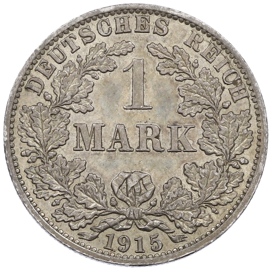 1 марка 1915 года А Германия — Фото №1