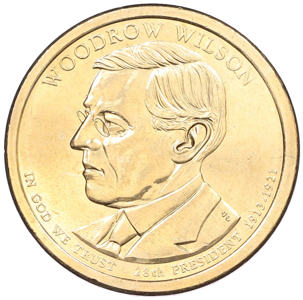 1 доллар 2013 года (D) США «28-й президент США Вудро Вильсон» — Фото №1