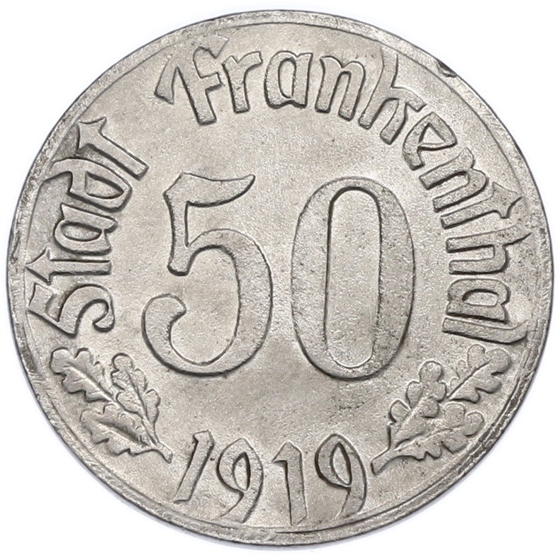 50 пфеннигов 1919 года Германия — город Франкенталь (Нотгельд) — Фото №2