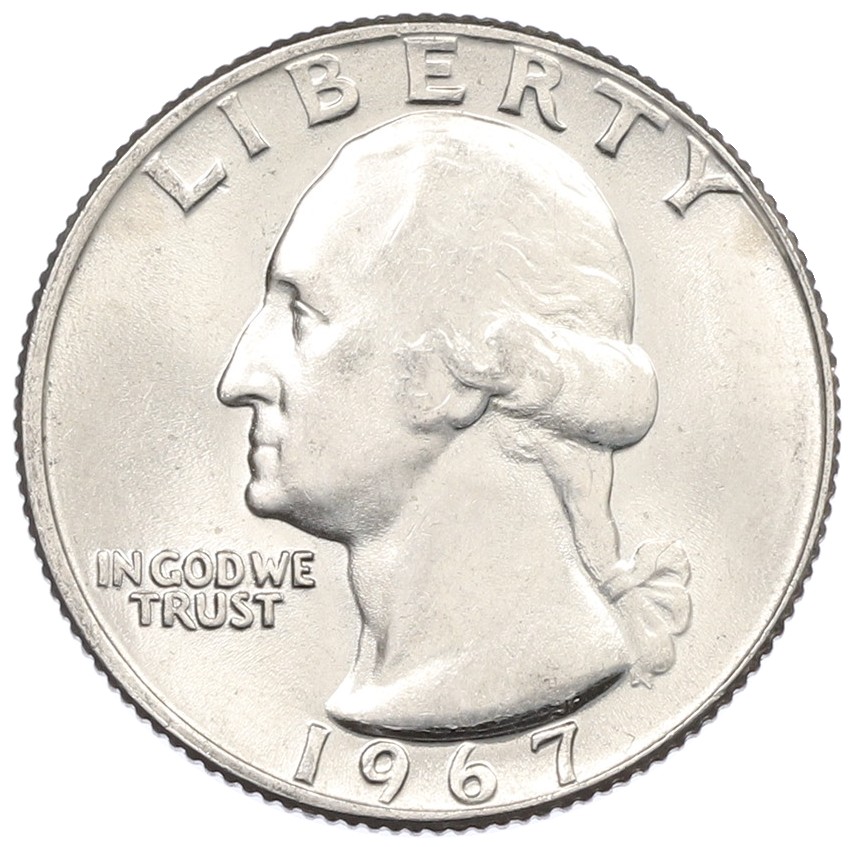 1/4 доллара (25 центов) 1967 года США — Фото №1