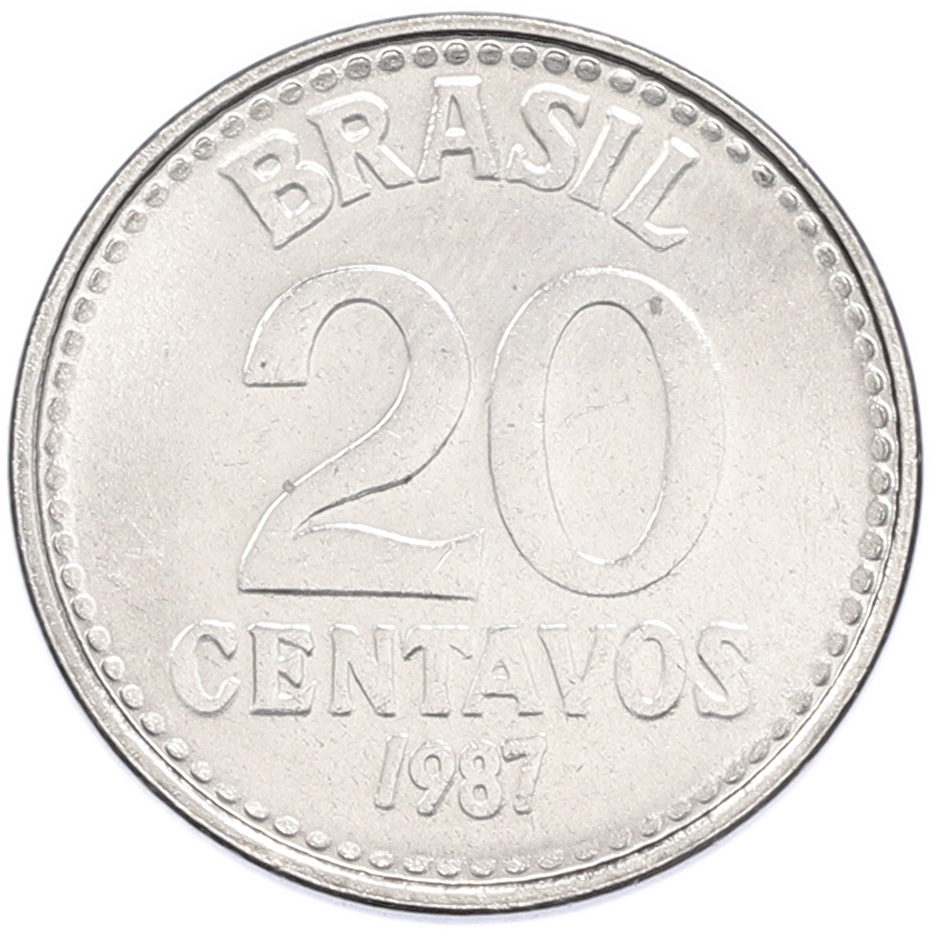 20 сентаво 1987 года Бразилия — Фото №1