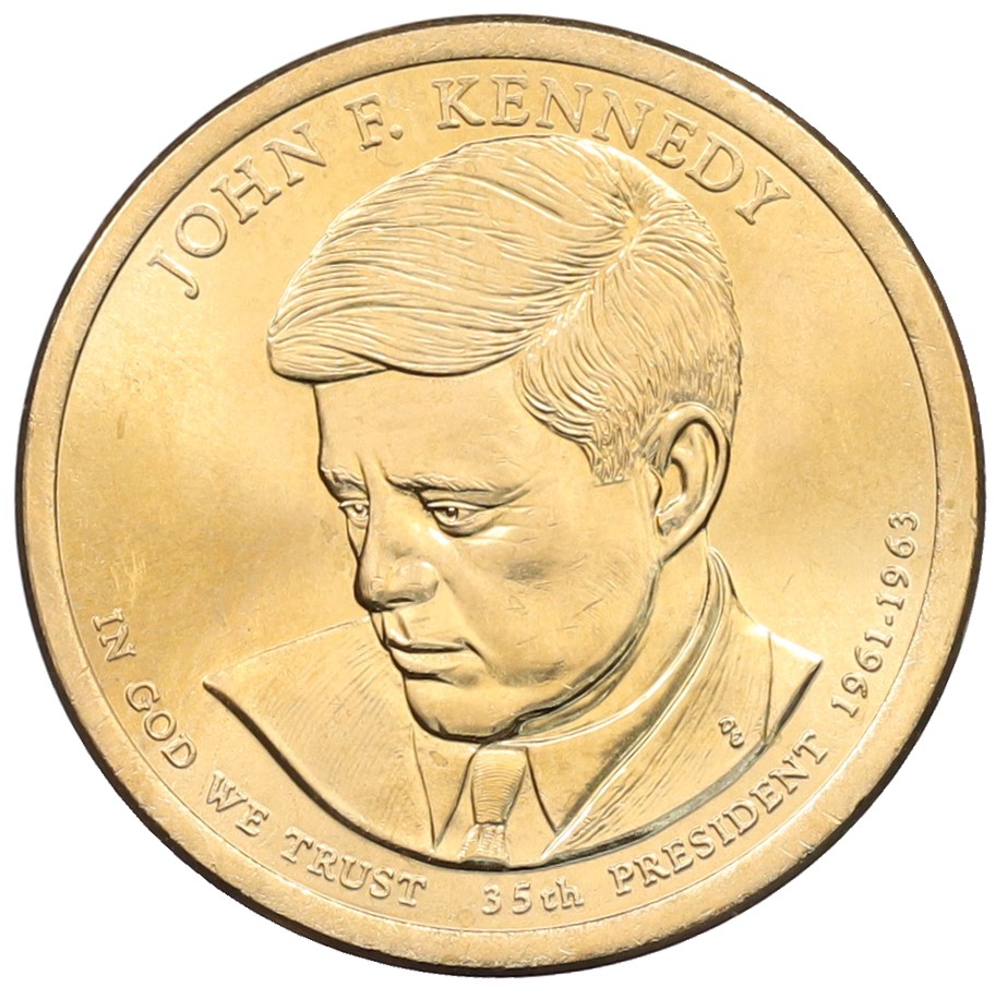 1 доллар 2015 года (D) США «35-й президент США Джон Кеннеди» — Фото №1