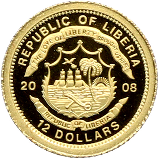 12 долларов 2008 года Либерия «Страны Европы — Австрия» — Фото №2