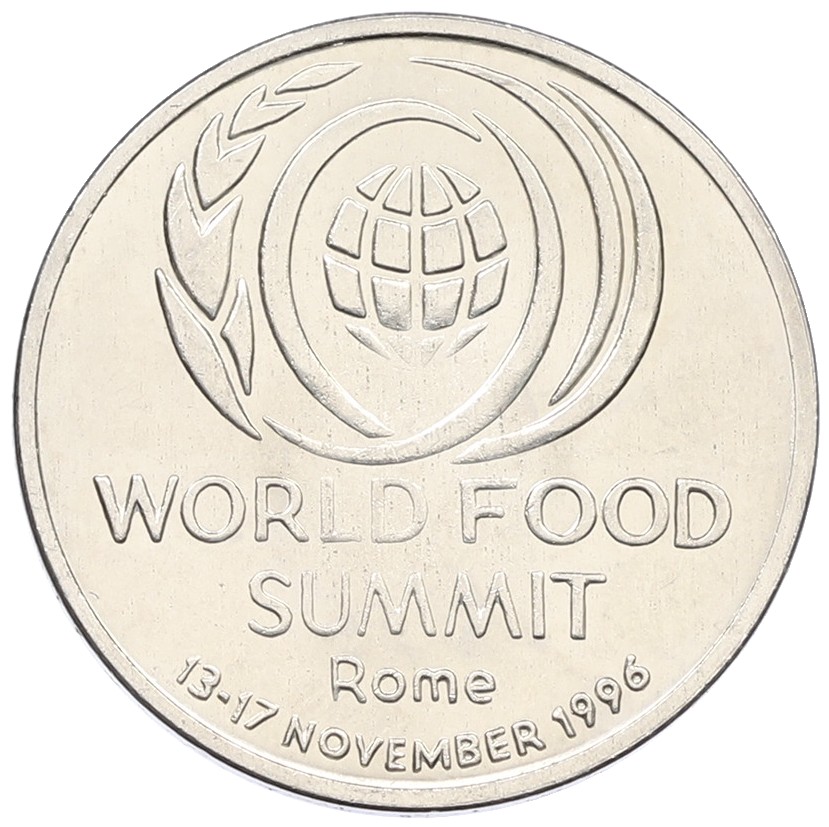 10 лей 1996 года Румыния «Международный продовольственный саммит в Риме» — Фото №1