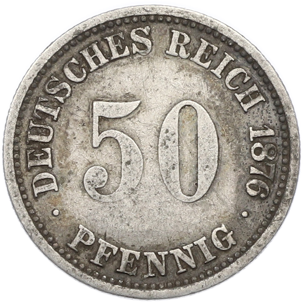 50 пфеннигов 1876 года A Германия — Фото №1