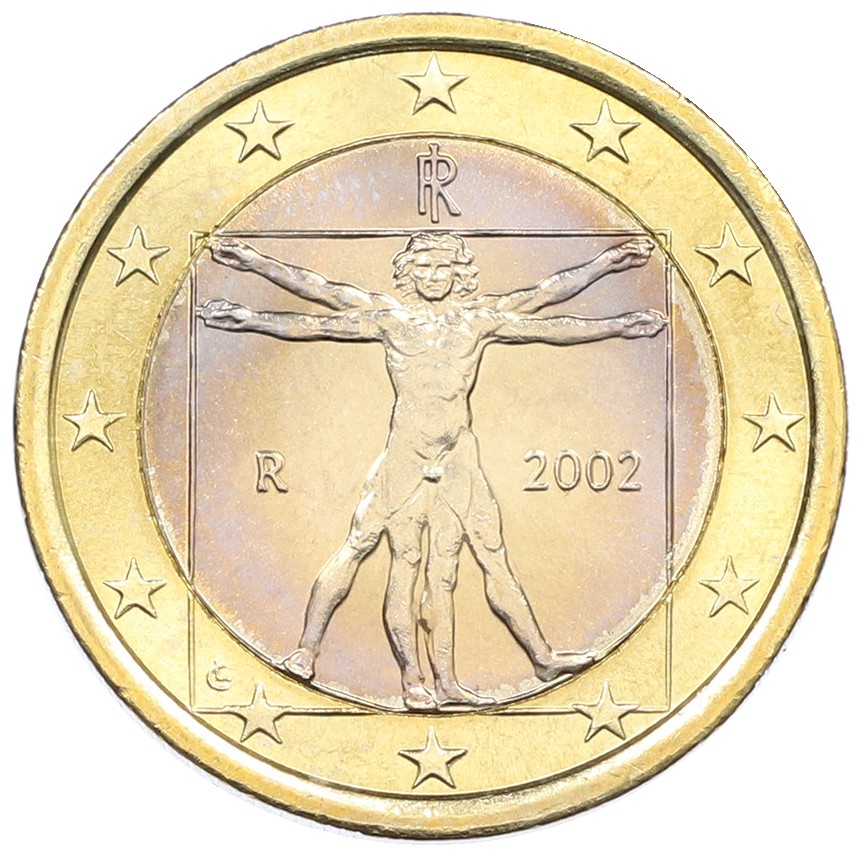 1 евро 2002 года Италия — Фото №1
