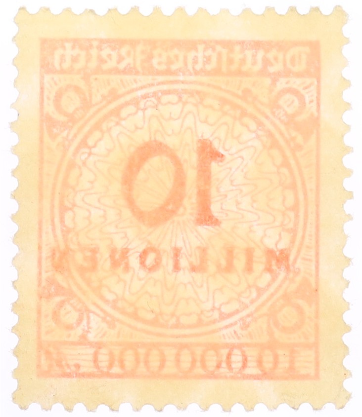 Почтовая марка 10 миллионов марок 1923 года Германия — Фото №2