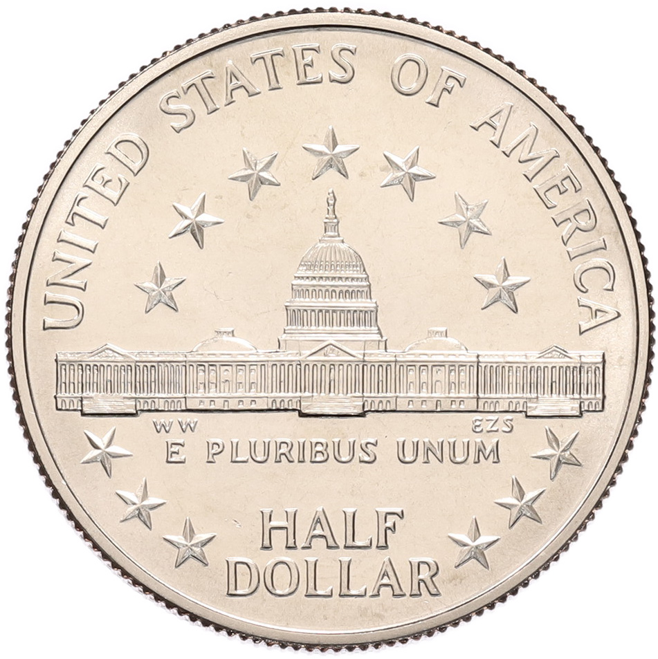1/2 доллара (50 центов) 1989 года D США «200 лет Конгрессу» — Фото №2