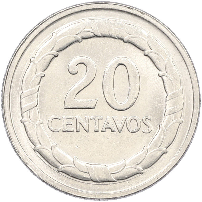 20 сентаво 1967 года Колумбия — Фото №2