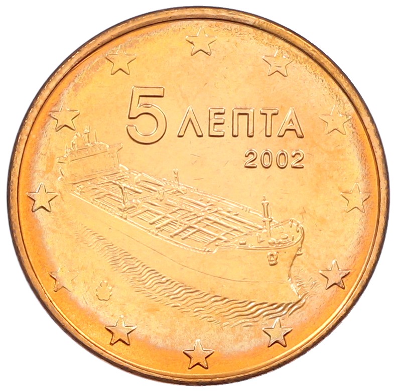 5 евроцентов 2002 года Греция — Фото №1