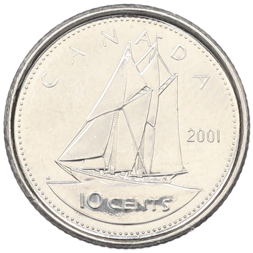 10 центов 2001 года Канада — Фото №1