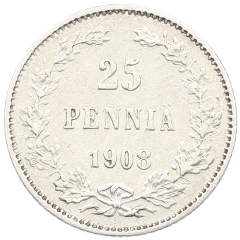 25 пенни 1908 года Русская Финляндия — Фото №1