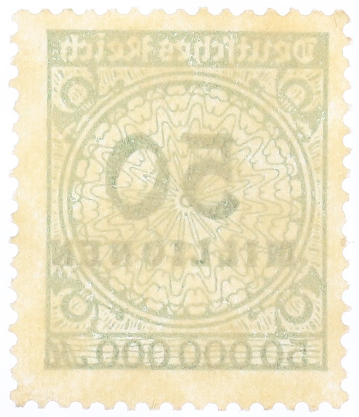 Почтовая марка 50 миллионов марок 1923 года Германия — Фото №2