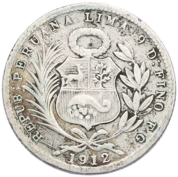 1/5 соля 1912 года Перу — Фото №1