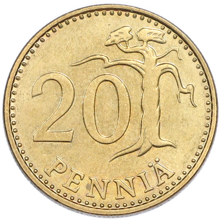 20 пенни 1977 года Финляндия — Фото №2