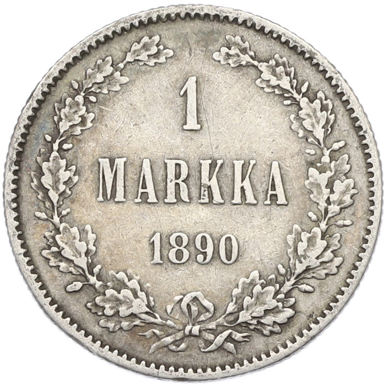1 марка 1890 года Русская Финляндия — Фото №1