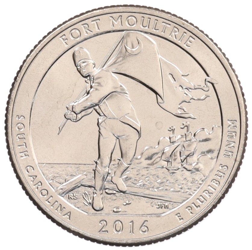 1/4 доллара (25 центов) 2016 года D США «Национальные парки — №35 Национальный парк Форт Молтри» — Фото №1