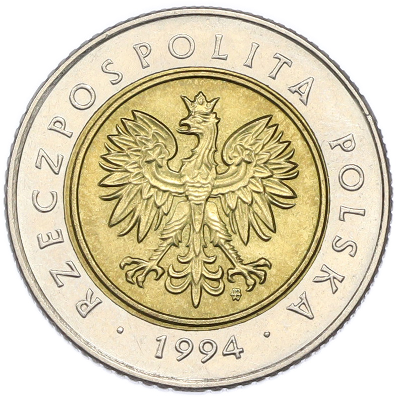 5 злотых 1994 года Польша — Фото №1