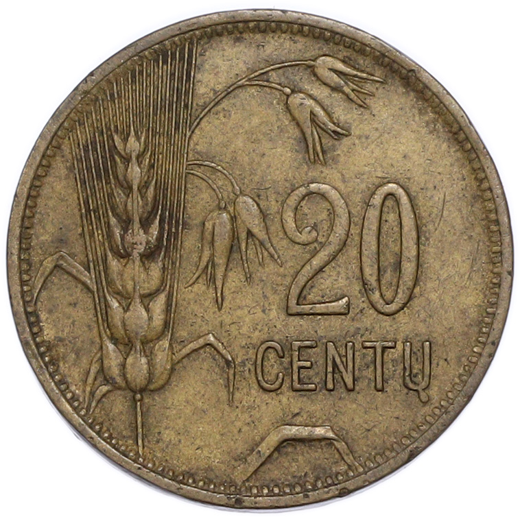 20 центов 1925 года Литва — Фото №1