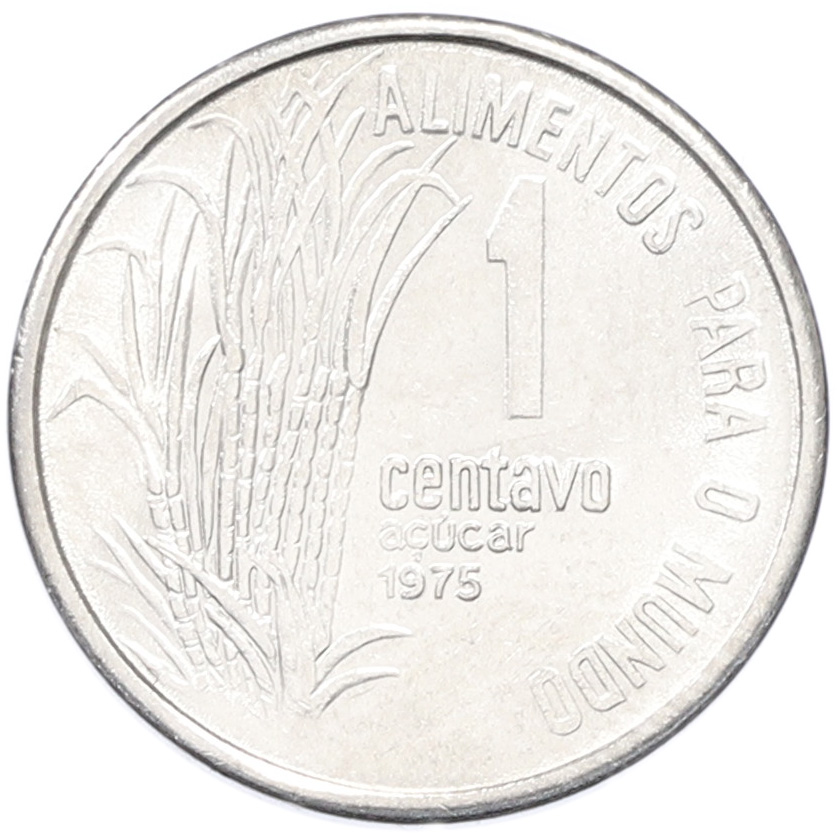 1 сентаво 1975 года Бразилия «ФАО — Сахарный тростник» — Фото №1
