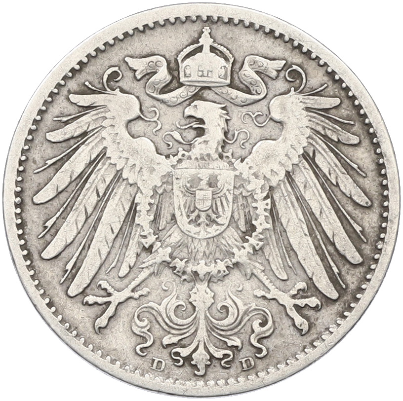 1 марка 1892 года D Германия — Фото №2