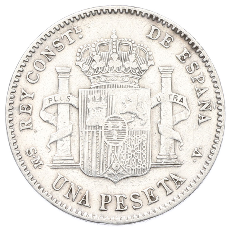 1 песета 1900 года Испания — Фото №2