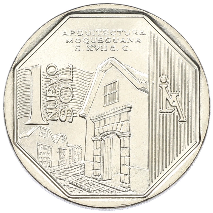 1 новый соль 2015 года Перу «Богатство и гордость Перу — Мокегуанская архитектура» — Фото №1