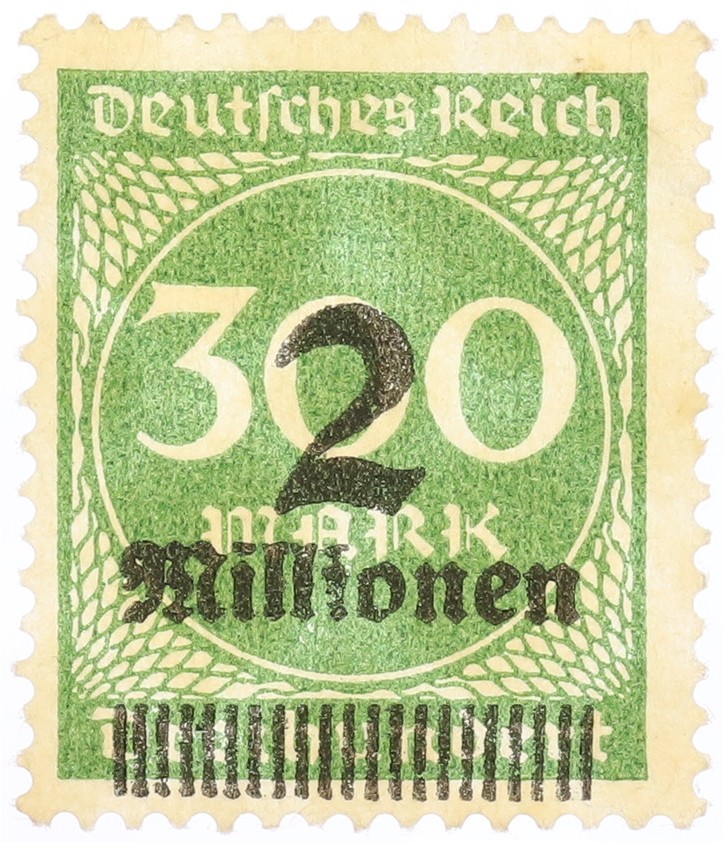 Почтовая марка 2 миллиона марок 1923 года Германия — Фото №1