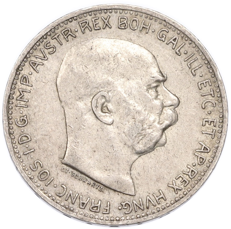 1 крона 1914 года Австрия — Фото №2