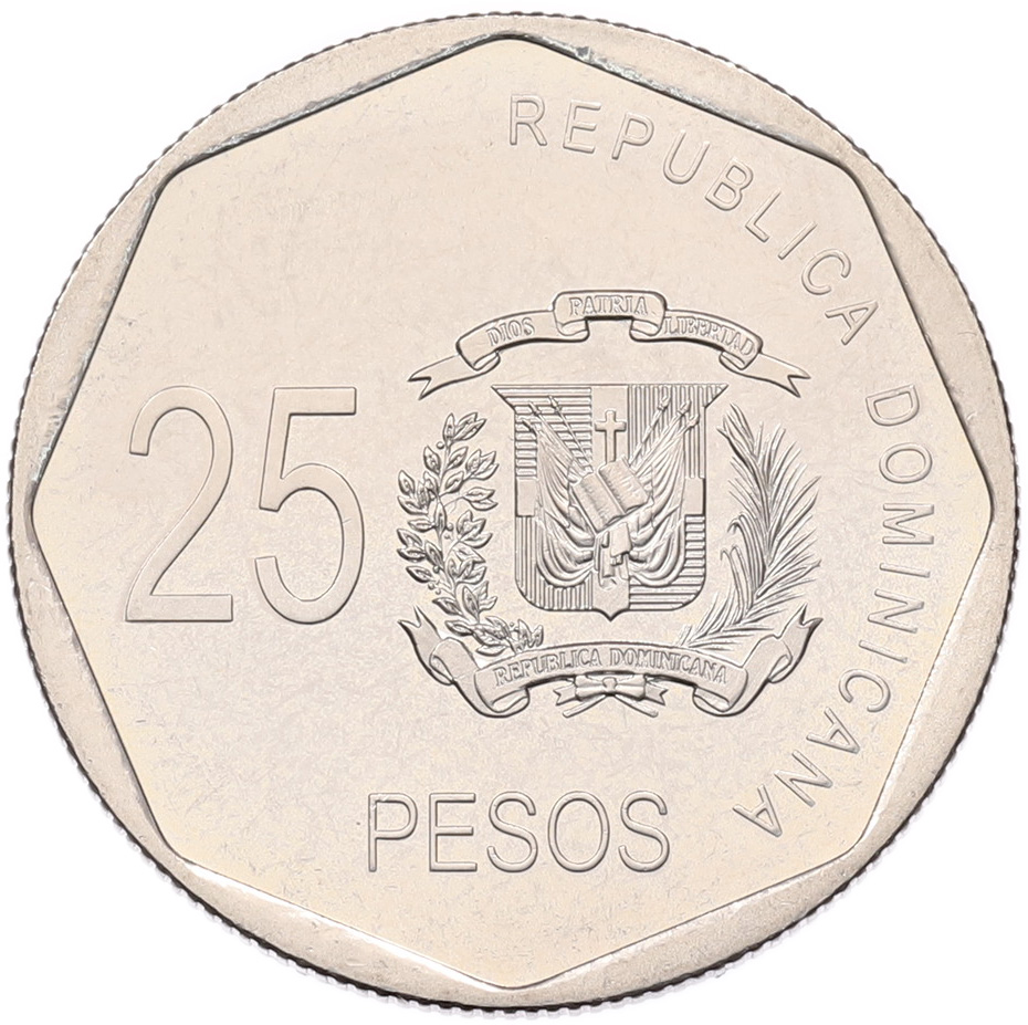 25 песо 2008 года Доминиканская республика — Фото №2