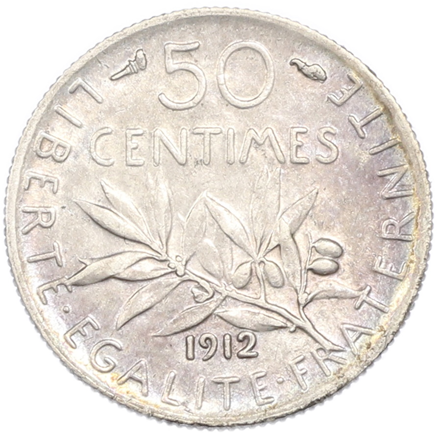50 сантимов 1912 года Франция — Фото №1
