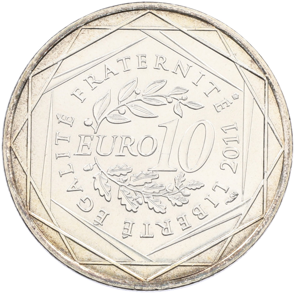 10 евро 2011 года Франция «Регионы Франции — Реюньон» — Фото №2