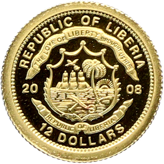 12 долларов 2008 года Либерия «Страны Европы — Словакия» — Фото №2