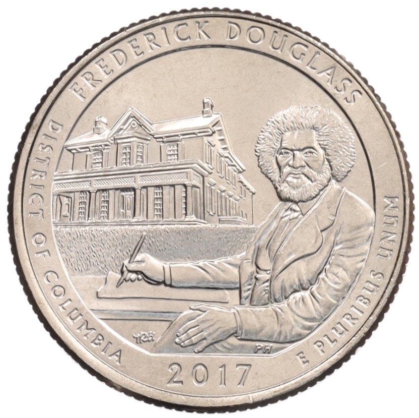 1/4 доллара (25 центов) 2017 года P США «Национальные парки — №37 Национальное историческое место Фредерика Дугласа» — Фото №1