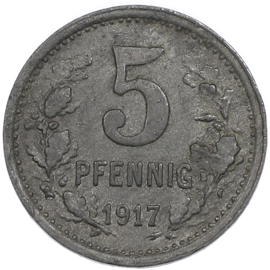 5 пфеннигов 1917 года Германия — город Изерлон (Нотгельд) — Фото №2