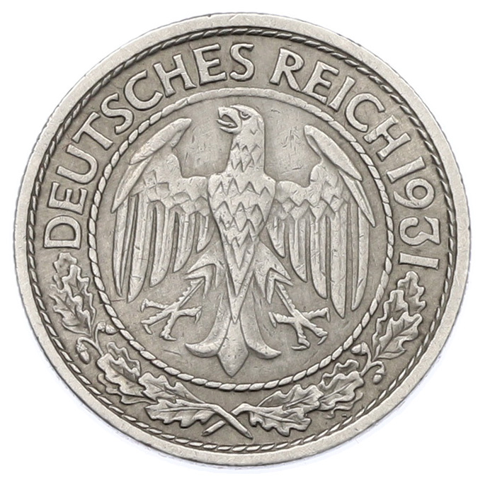 50 рейхспфеннигов 1931 года A Германия — Фото №1