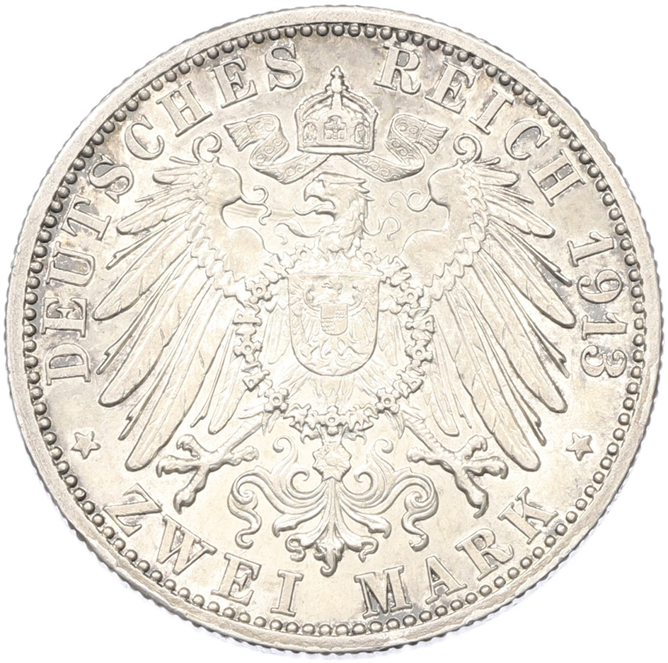 2 марки 1913 года Баден — Фото №2