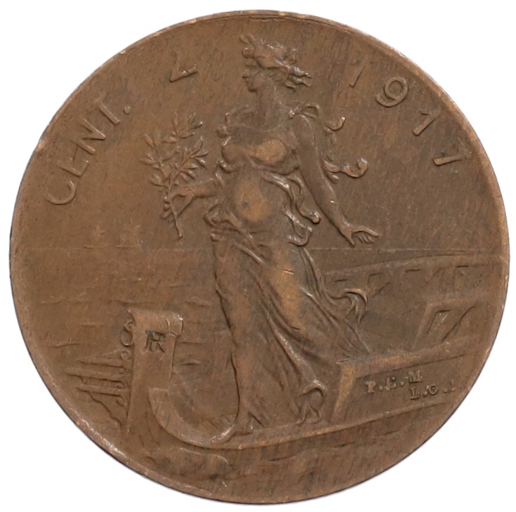 2 чентезимо 1917 года Италия — Фото №1