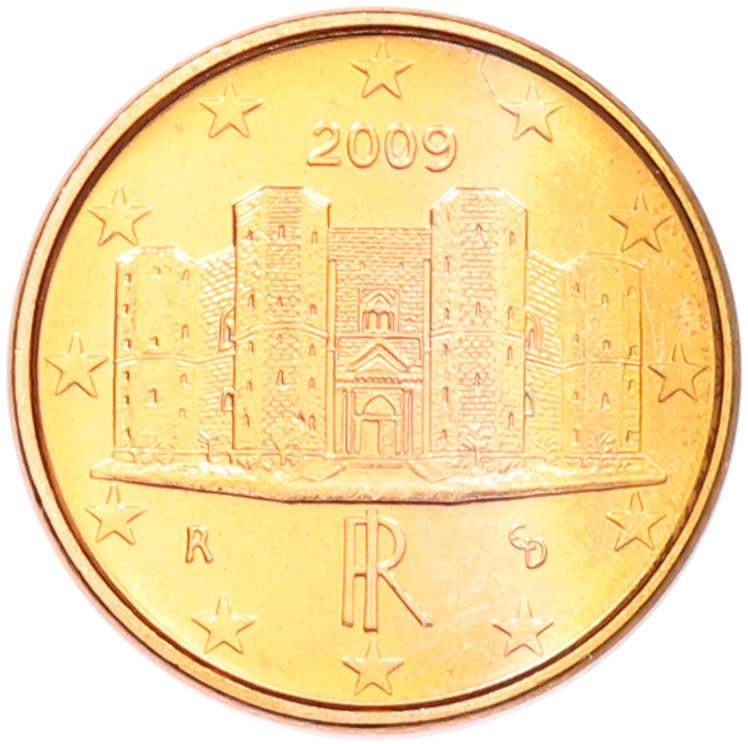 1 евроцент 2009 года Италия — Фото №1