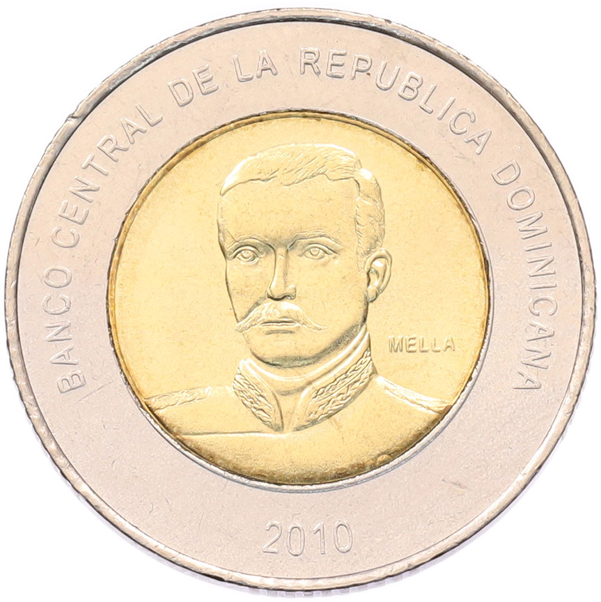 10 песо 2010 года Доминиканская республика — Фото №1