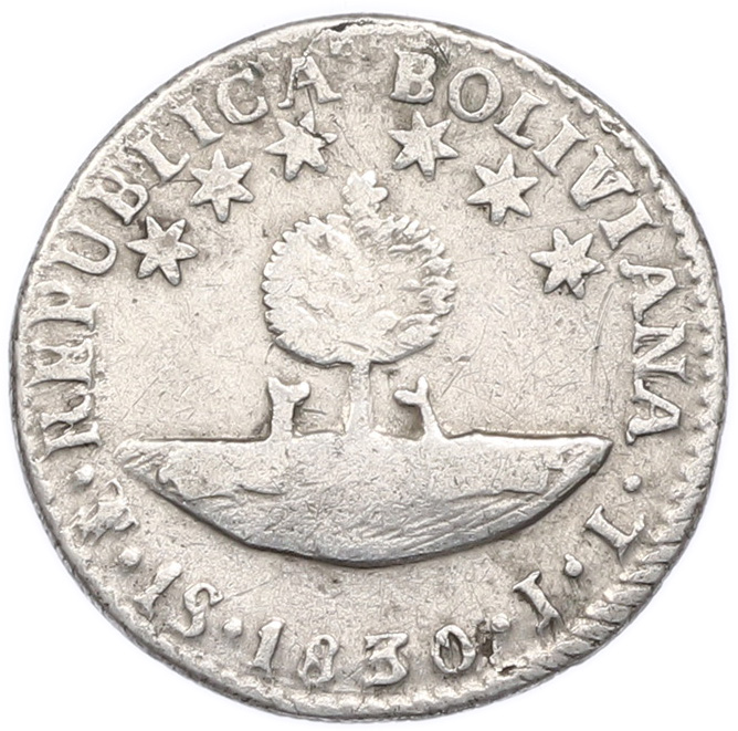1 суэльдо 1830 года Боливия — Фото №1
