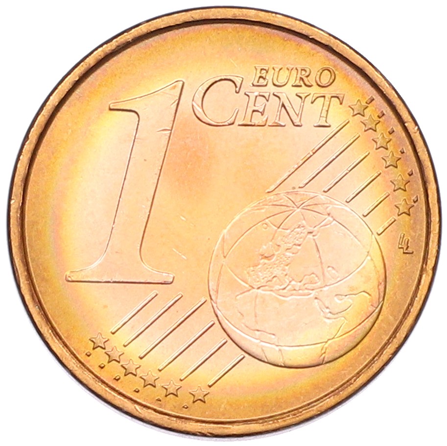1 евроцент 2002 года Италия — Фото №2