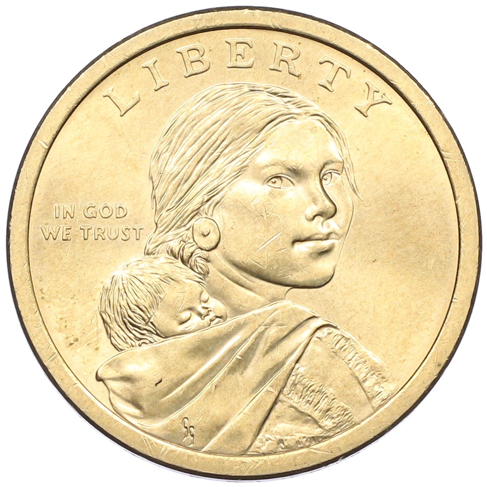 1 доллар 2019 года (Р) США «Коренные американцы (Сакагавея) — Индейцы в космической программе» — Фото №2