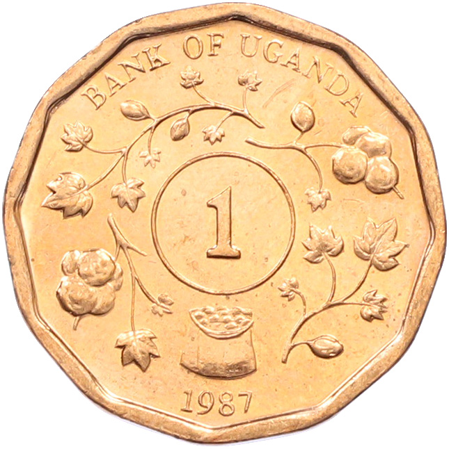 1 шиллинг 1987 года Уганда — Фото №1