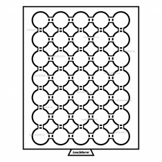 Кассета на 35 ячеек для хранения и презентации монет в капсулах диаметром до 28 мм, MB, LEUCHTTURM, 326819 — Фото №1