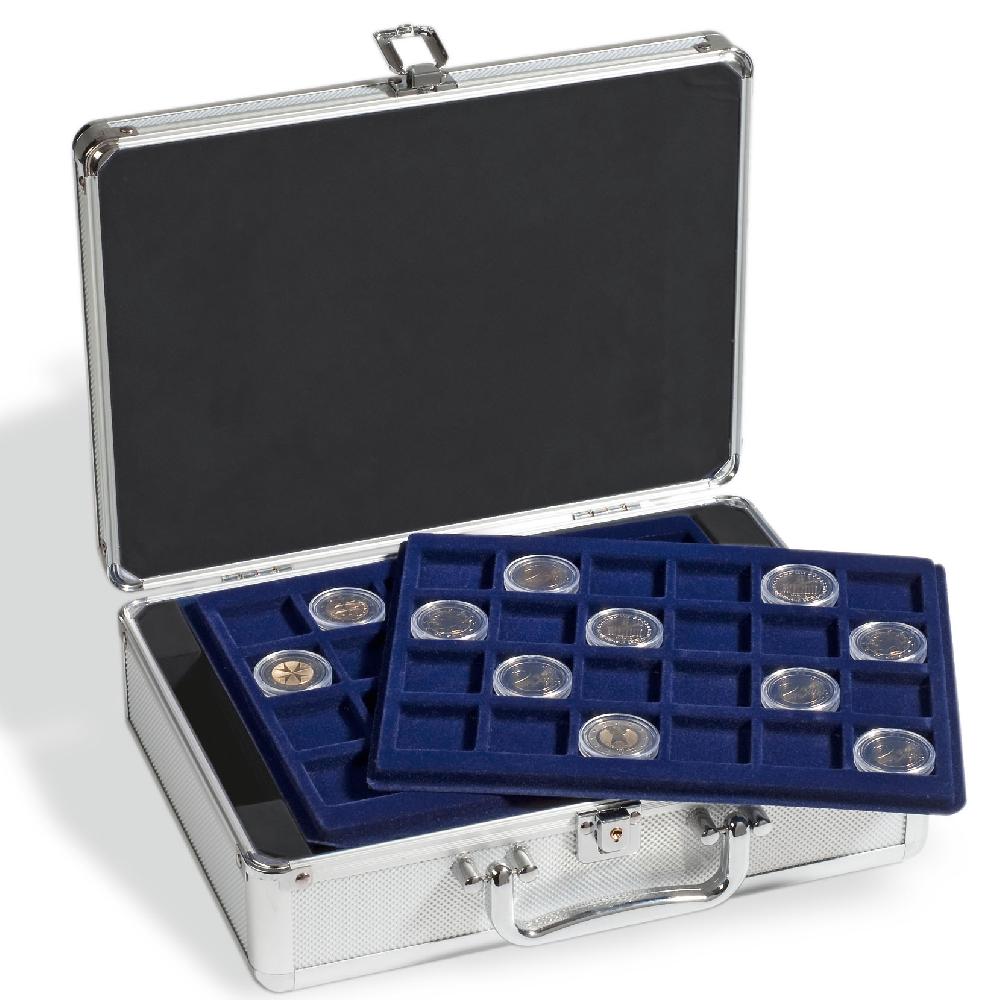 Демонстрационный чемодан (кофр) "CARGO S6" с 6 планшетами S для 144 монет, LEUCHTTURM, 301163 — Фото №1