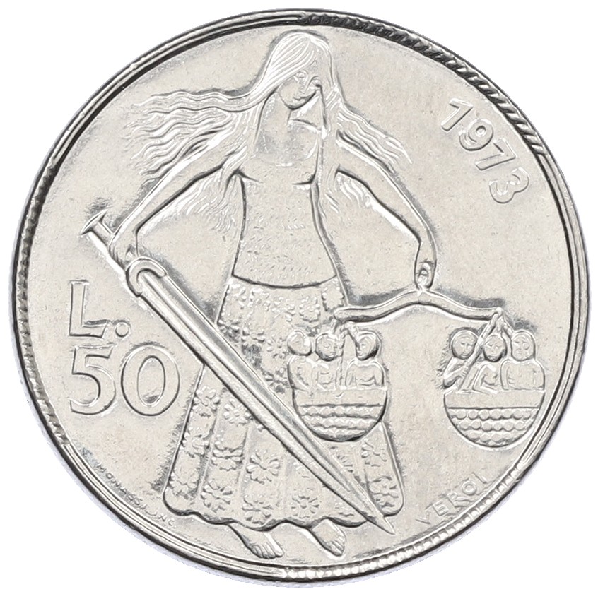 50 лир 1973 года Сан-Марино — Фото №1