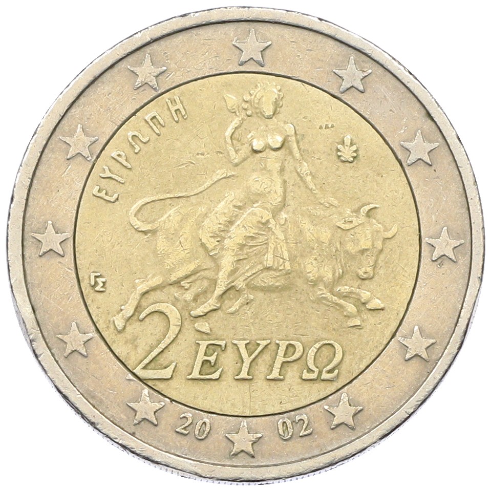 2 евро 2002 года Греция — Фото №1